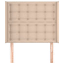 sengegavl med kanter 93x16x118/128 cm kunstlæder cappuccino