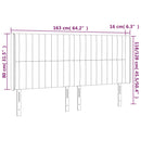 sengegavl med kanter 163x16x118/128 cm stof sort