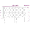 sengegavl med kanter 183x16x118/128 cm stof sort