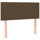 sengegavl med LED-lys 90x5x78/88 cm stof mørkebrun