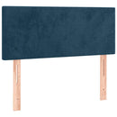 sengegavl med LED-lys 90x5x78/88 cm fløjl mørkeblå