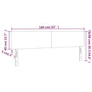 sengegavl med LED-lys 160x5x78/88 cm velour sort