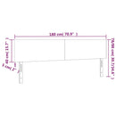 sengegavl med LED-lys 180x5x78/88 cm velour sort