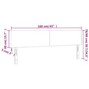 sengegavl med LED-lys 160x5x78/88cm kunstlæder cappuccinofarvet