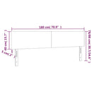 sengegavl med LED-lys 180x5x78/88 cm kunstlæder sort
