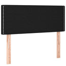 sengegavl med LED-lys 90x5x78/88 cm stof sort