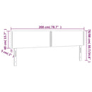 sengegavl med LED-lys 200x5x78/88 cm stof sort