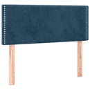 sengegavl med LED-lys 100x5x78/88 cm fløjl mørkeblå