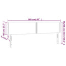 sengegavl med LED-lys 160x5x78/88 cm velour mørkegrå