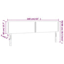 sengegavl med LED-lys 160x5x78/88 cm fløjl mørkeblå