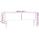 sengegavl med LED-lys 180x5x78/88 cm fløjl mørkegrøn