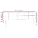 sengegavl med LED-lys 160x5x78/88 cm stof mørkebrun
