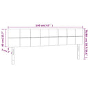 sengegavl med LED-lys 160x5x78/88 cm stof gråbrun