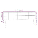 sengegavl med LED-lys 160x5x78/88 cm stof cremefarvet