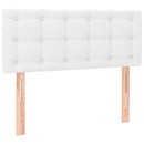 sengegavl med LED-lys 80x5x78/88 cm kunstlæder hvid