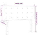 sengegavl med LED-lys 80x5x78/88 cm kunstlæder cappuccinofarvet