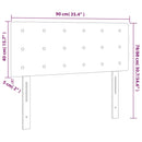 sengegavl med LED-lys 90x5x78/88 cm kunstlæder cappuccinofarvet