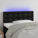 sengegavl med LED-lys 100x5x78/88 cm kunstlæder sort