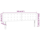 sengegavl med LED-lys 160x5x78/88 cm kunstlæder sort