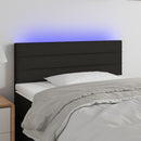 sengegavl med LED-lys 80x5x78/88 cm stof sort