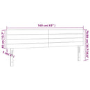 sengegavl med LED-lys 160x5x78/88 cm stof gråbrun