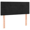sengegavl med LED-lys 80x5x78/88 cm velour sort