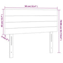 sengegavl med LED-lys 90x5x78/88 cm fløjl lysegrå