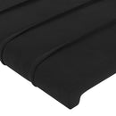 sengegavl med LED-lys 90x5x78/88 cm fløjl sort