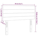 sengegavl med LED-lys 90x5x78/88 cm fløjl sort