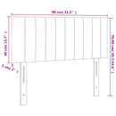 sengegavl med LED-lys 80x5x78/88 cm stof sort