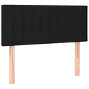 sengegavl med LED-lys 90x5x78/88 cm stof sort