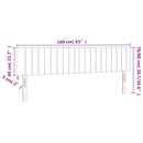 sengegavl med LED-lys 160x5x78/88 cm stof sort