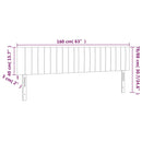 sengegavl med LED-lys 160x5x78/88 cm stof mørkebrun