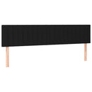 sengegavl med LED-lys 180x5x78/88 cm stof sort