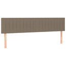 sengegavl med LED-lys 180x5x78/88 cm stof gråbrun