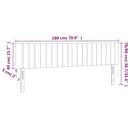sengegavl med LED-lys 180x5x78/88 cm stof cremefarvet