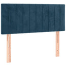 sengegavl med LED-lys 80x5x78/88 cm velour mørkeblå