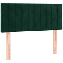 sengegavl med LED-lys 90x5x78/88 cm fløjl mørkegrøn