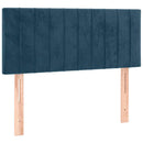 sengegavl med LED-lys 90x5x78/88 cm fløjl mørkeblå