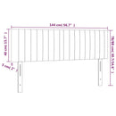 sengegavl med LED-lys 144x5x78/88 cm fløjl sort