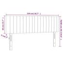 sengegavl med LED-lys 144x5x78/88 cm fløjl lyserød