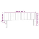 sengegavl med LED-lys 180x5x78/88 cm velour sort