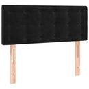 sengegavl med LED-lys 80x5x78/88 cm velour sort