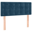 sengegavl med LED-lys 80x5x78/88 cm velour mørkeblå