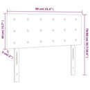 sengegavl med LED-lys 90x5x78/88 cm fløjl lyserød