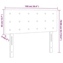 sengegavl med LED-lys 100x5x78/88 cm fløjl lyserød
