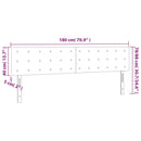 sengegavl med LED-lys 180x5x78/88 cm velour sort