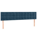 sengegavl med LED-lys 180x5x78/88 cm fløjl mørkeblå