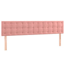 sengegavl med LED-lys 180x5x78/88 cm fløjl lyserød