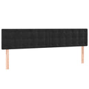 sengegavl med LED-lys 200x5x78/88 cm velour sort